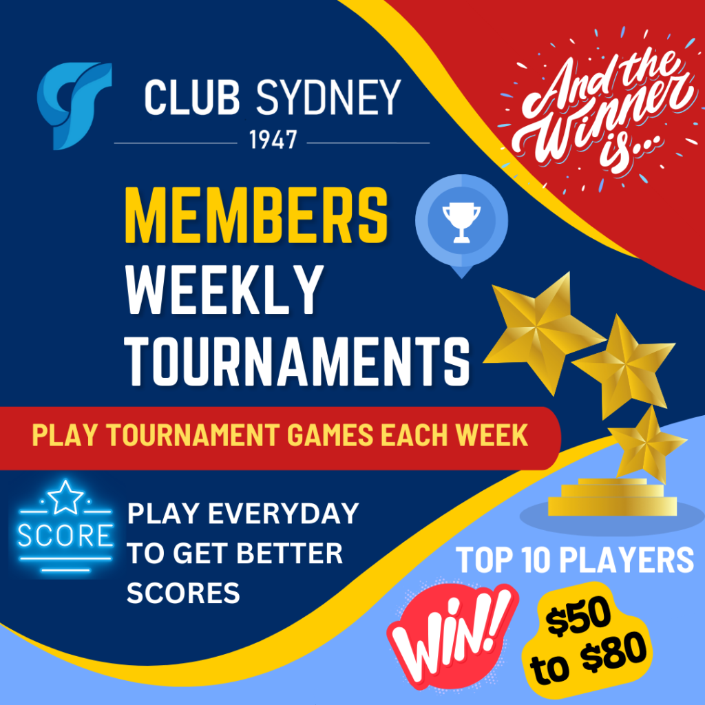 CLUB STOCKTON MEMBERS WEEKLY TOURNAMENTS