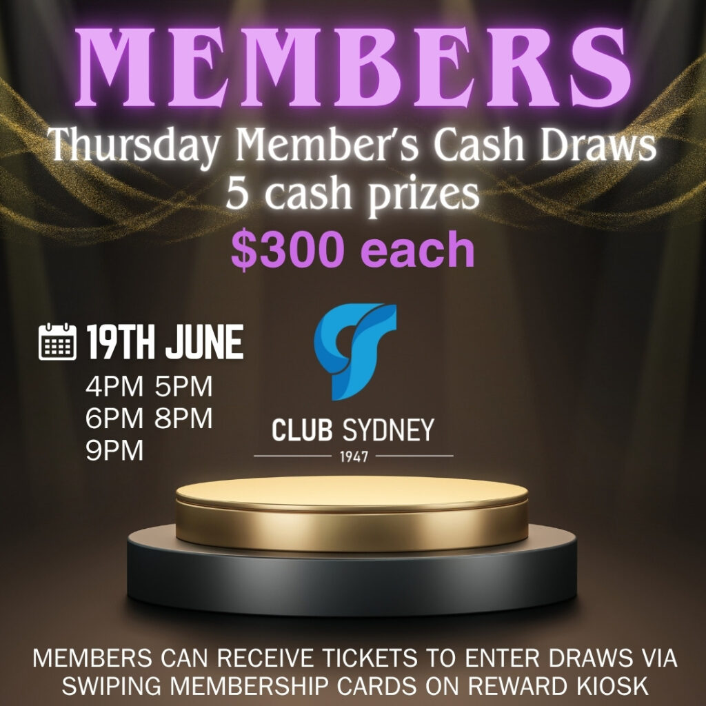 weekly members draw 19062025 Club Sydney (3)